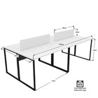 Estação De Trabalho Mesa Plataforma Industrial 4 Lugares Offi