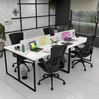 Estação De Trabalho Mesa Plataforma Industrial 4 Lugares Offi