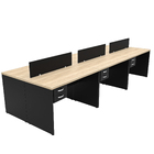 Estação De Trabalho Mesas 120x60cm 6 Lugares C/ Gav Netmobil