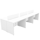 Estação De Trabalho Mesas 120x60cm 6 Lugares C/ Gav Netmobil