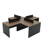 Estação De Trabalho Mesas Em L 4 Lugares 120x60 Netmobil