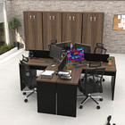 Estação De Trabalho Mesas Em L 4 Lugares 120x60 Netmobil