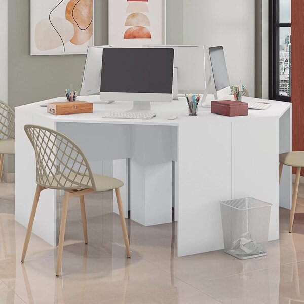 Estação De Trabalho Work  Branco Tx E Chumbo