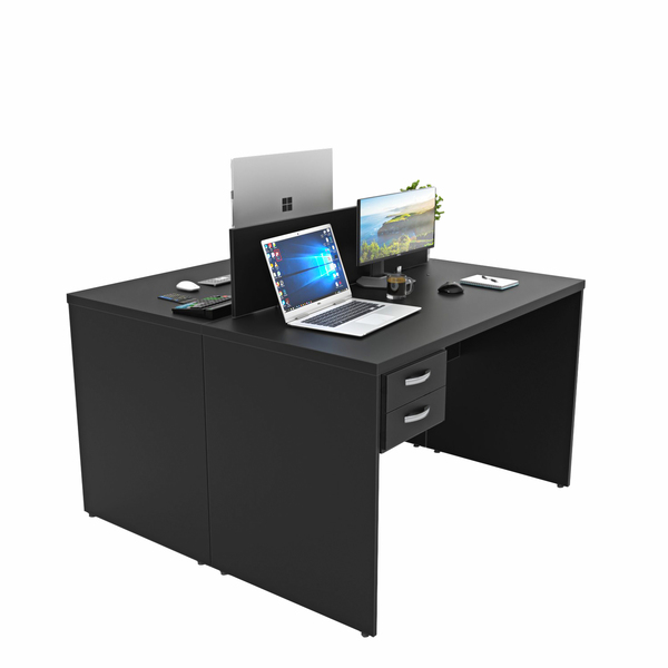 Estação Trabalho Plataforma 120x60 2 Lugares C/gav Netmobil