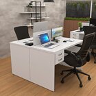 Estação Trabalho Plataforma 120x60 2 Lugares Com 2 Gavetas Br