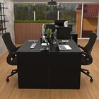 Estação Trabalho Plataforma 120x60 Cm 2 Lugares Com 2 Gavetas