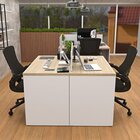 Estação Trabalho Plataforma 120x60 Cm 2 Lugares Com 2 Gavetas