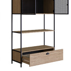 Estante 01 Porta New 180 Cm Hanover E Preto A05 - D'rossi