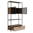 Estante 01 Porta New 180 Cm Hanover E Preto A05 - D'rossi