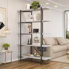 Estante 120cm 5 Prateleiras Orbit Branco / Preto