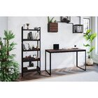 Estante 150x30  Preto Fosco / Nogal