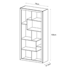 Estante 159X78X31,5 cm Madeira Amêndoa TecnoMobili
