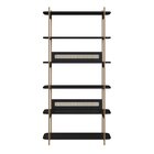 Estante 180 Cm 6 Prateleiras Palhinha Pé Metal Dourado Nero N