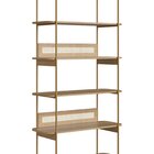 Estante 180 Cm 6 Prateleiras Palhinha Pé Metal Hanover/dourado