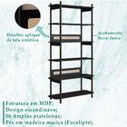 Estante 180 Cm 6 Prateleiras Pes Madeira Oslo 27965 Artesano
