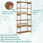 Estante 180 Cm 6 Prateleiras Pes Madeira Oslo 27965 Artesano
