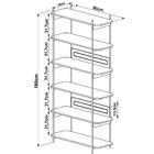 Estante 180 Cm 6 Prateleiras Pes Metal Oslo 28965 Artesano