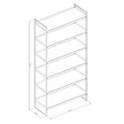 Estante 185x36  Cinza Grafite / Nogal