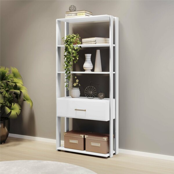 Estante 1 Gaveta 2 Prateleiras Emoção Candian  Branco