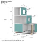 Estante 1 Gaveta 3 Prateleiras 1 Arranhador Espaço Pet Siames