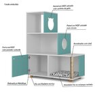 Estante 1 Gaveta 3 Prateleiras 1 Arranhador Espaço Pet Siames