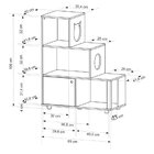 Estante 1 Gaveta 3 Prateleiras 1 Arranhador Espaço Pet Siames