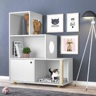 Estante 1 Gaveta 3 Prateleiras 1 Arranhador Espaço Pet Siames