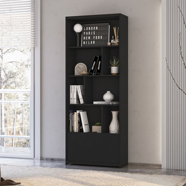 Estante 1 Porta Montreal Preto/tannat