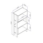 Estante 2 Nichos Rt 3092 Retrô  Rústico/preto