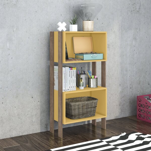 Estante 2 Nichos Rt 3092 Retrô Movelbento Rústico/amarelo