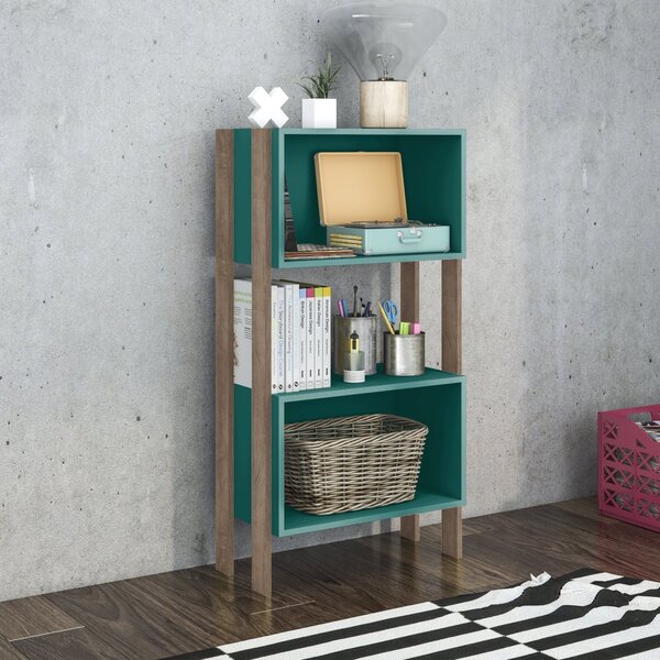 Estante 2 Nichos Rt 3092 Retrô Movelbento Rústico/turquesa