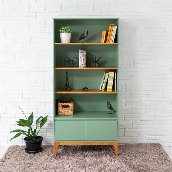 Estante 2 Portas 170cmx80cm Bento Yescasa Sálvia/amêndoa