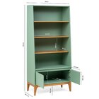 Estante 2 Portas 170cmx80cm Bento Yescasa Sálvia/amêndoa