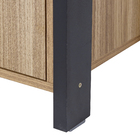 Estante 2 Portas 183x73cm Madeira Mel e Preto Sky Caemmun