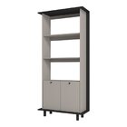 Estante 2 Portas 3 Prateleiras Mdp 12mm Preto/fendi