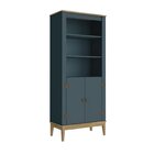 Estante 2 Portas Baixas Colonial  Freijó/petróleo