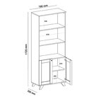 Estante 2 Portas Com Pintura Palha, Livreiro Multiuso Trama