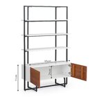 Estante 2 Portas Industrial Artemobili Branco/preto/garapa