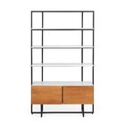 Estante 2 Portas Industrial Artemobili Branco/preto/garapa