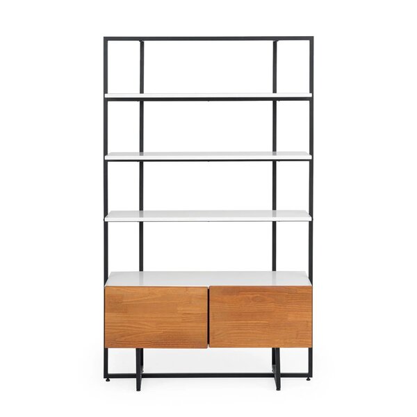 Estante 2 Portas Industrial Artemobili Branco/preto/garapa