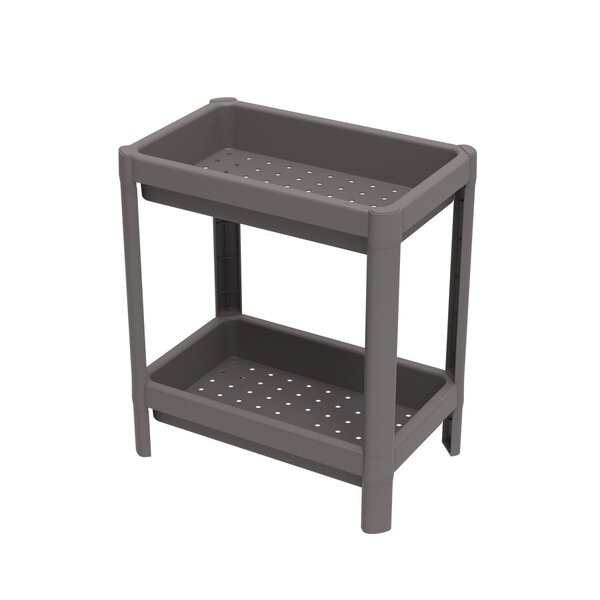 Estante 2 Prateleiras Geo Base Cinza Mushroom