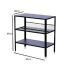 Estante 2 Prateleiras Londrina Leme Preto Fosco