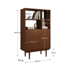 Estante 2 Prateleiras Para Livros 1 Nicho Madeira Castanho Si