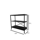 Estante 2 Prateleiras Saquarema  Preto Fosco