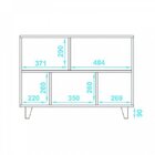 Estante 3 Divisórias 1 Prateleira Oslo Brv