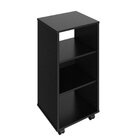 Estante 3 Nichos Com Rodizio Moma Linha Minimal Preto