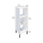 Estante 3 Nichos Madison Linha Minimal Preto