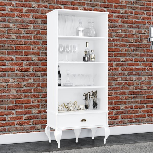 Estante 3 Prateleiras 1 Gaveta Clássica Cl4008 Movelbento Bra