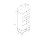 Estante 3 Prateleiras 1 Gaveta Clássica Cl4008 Movelbento Oli