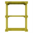 Estante 3 Prateleiras Poly  Amarela